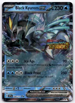 Black Kyurem ex (Surging Sparks Stamped) - 048/191 PR Double Rare Jumbo Cards NM - Image 1