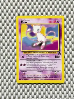 Mew #8 1996 Vintage Pokemon Card WoTC Black Star Promo #38 - Image 1