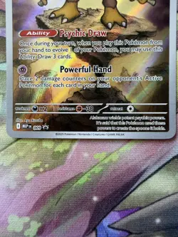 Alakazam #9 Promo Mega Evolutions ETB Black Star Promo Pokemon TCG Card NM - Image 3
