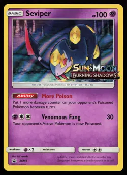 Seviper SM46 Promo SM Promos Pokemon Card - Image 1