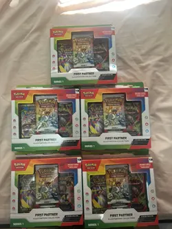 Pokemon TCG: First Partner Illustration Collection Series 1 New Sealed BUNDLE x5 - Image 1