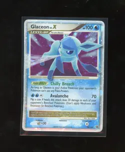2008 Pokemon Diamond & Pearl Majestic Dawn 98/100 Glaceon LV.X Holo Foil Rare - Image 1