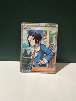 Pokemon Cheren Ultra Rare Full Art Holo Trainer Supporter ASC 258/217 TCG - Image 1