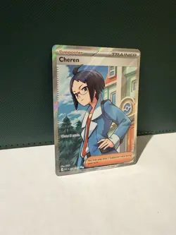 Pokemon Cheren Ultra Rare Full Art Holo Trainer Supporter ASC 258/217 TCG - Image 3