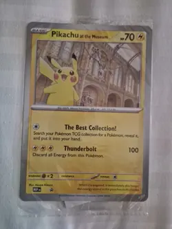 Pokemon TCG - Pikachu At The MUSEUM SEALED PROMO - JUMBO - Image 2