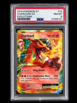 Pokemon Charizard EX 12/108 Evolutions Ultra Rare Holo PSA 8 - Image 1