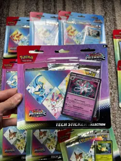 Pokemon TCG Prismatic Evolutions Tech Sticker Collection Lot Of 11 Sealed New - Image 2