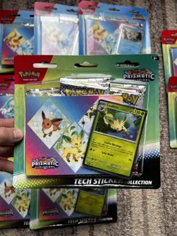 Pokemon TCG Prismatic Evolutions Tech Sticker Collection Lot Of 11 Sealed New - Image 3