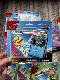 Pokemon TCG Prismatic Evolutions Tech Sticker Collection Lot Of 11 Sealed New - Image 4