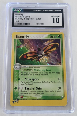 BEAUTIFLY - 2003 POKEMON - EX RUBY & SAPPHIRE - HOLO - CGC 10 GEM MINT - - Image 1