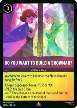 Cold Foil DO YOU WANT TO BUILD A SNOWMANU 1x Rare Disney Lorcana NM - Image 1