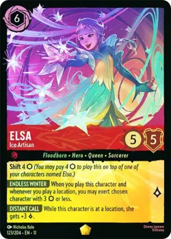 Cold Foil ELSA ICE ARTISAN 1x Rare Disney Lorcana NM - Image 1