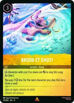 Cold Foil AKOOD ET EMUTI 1x Rare Disney Lorcana NM - Image 1