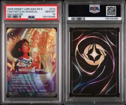 2025 DISNEY LORCANA EN 8 FANTASTICAL / MAGICAL ENCHANTED #212 PSA 10 GEM MINT - Image 3