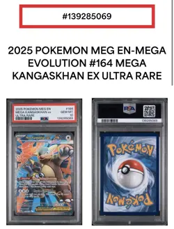 2025 POKEMON MEG EN-MEGA EVOLUTION ULTRA RARE #164 MEGA KANGASKHAN EX PSA 10 - Image 1