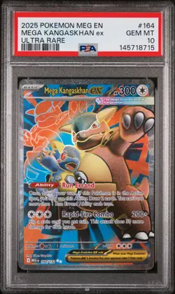 2025 Pokemon Meg En-Mega Evolution #164 Mega Kangaskhan Ex Ultra Rare PSA 10 - Image 1