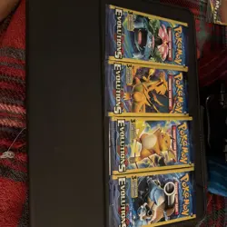 Pokemon XY Evolutions 3 CARD Booster pack - 4 Pack Art Set FACTORY SEALED - Image 1
