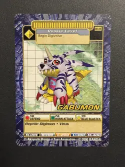 Digimon Digi Battle Gabumon Bo-116 Series 3 Bandai 2000 Card - Image 1
