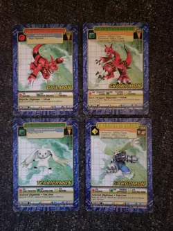 12 Vintage Digimon CCG Battle Series 4 Card Lot Growlmon Gargomon Lynxmon ++++ - Image 2