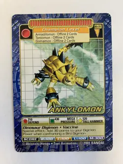 Ankylomon BO-178 Digimon Digi-Battles Series 4 Trading Card Bandai 2001 - Image 1