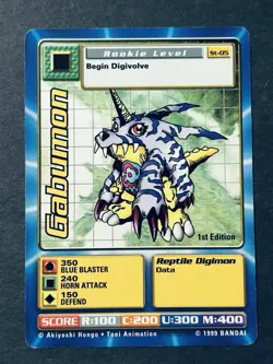 Digimon Gabumon St-05 1st Edition 1999 Bandai Card - Image 1