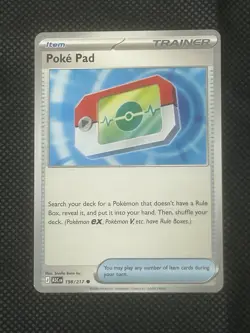 Poke Pad 198/217 Mega Evolution: Ascended Heroes Trainer Item Pokemon TCG Card - Image 1