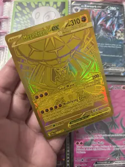 Pokemon Mega Zygarde EX Gold HYPER RARE Full Art Foil Card 310 HP 124/088 - Image 4