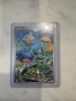 Pokemon TCG Ducklett Illustration Rare Card 109/086 Sv: White Flare Holo - Image 1