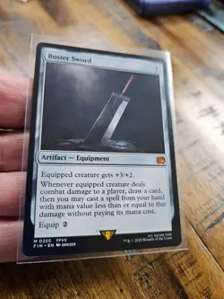 Buster Sword MtG Final Fantasy Magic: the Gathering NM Near Mint Pack Fresh - Image 1