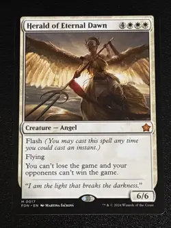 MTG Foundations Herald of Eternal Dawn 0017 NM Mythic - Image 1