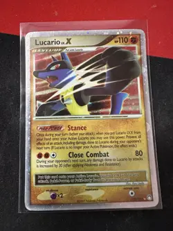 Pokemon Lucario LV.X Mysterious Treasures 122/123 MP/HP - Image 1