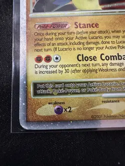 Pokemon Lucario LV.X Mysterious Treasures 122/123 MP/HP - Image 4