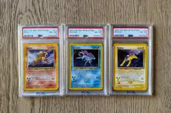 Pokemon Neo Revelation Raikou Suicune Entei 2001 PSA 8 Lot [22 27 17] Non-Holo - Image 1