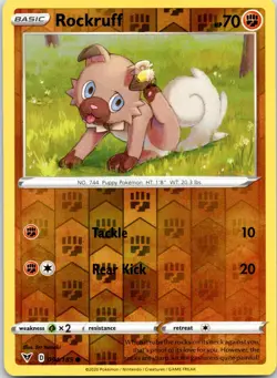 Rockruff 094/185 C Vivid Voltage Pokemon Reverse Holo NM - Image 1
