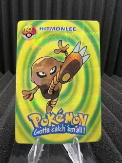 Hitmonlee #1285 -Pocket Monsters Vending Holo Prism-Bandai Nintendo 1999 Pokemon - Image 1
