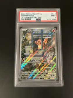 2023 Pokemon Charmander Obsidian Flames ETB PSA 9 Mint, SVP Promo 044, Holo - Image 1