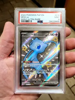 Pokemon Mew EX TCG Paldean Fates Shiny Ultra Rare PSA Mint 9 - Image 3