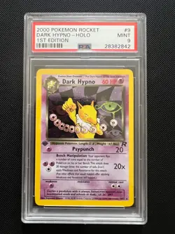 Pokemon TCG Dark Hypno 9/82 Team Rocket Holo 1st Edition PSA 9 - Image 1