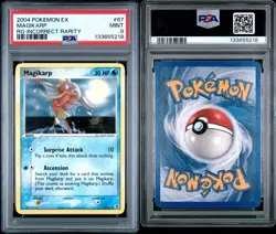 2004 POKEMON EX FIRE RED & LEAF GREEN INCORRECT RARITY #67 MAGIKARP PSA 9 - Image 3