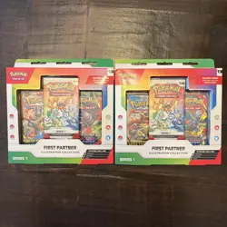 2x Pokemon TCG First Partner Illustration Collection Box Series 1 Sealed - Image 1