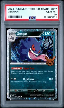 2024 Pokemon Trick Or Trade #057 Gengar PAF EN 057/091 PSA 10 Gem Mint - Image 1