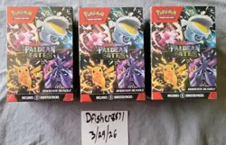 Pokemon TCG Paldean Fates Booster Bundle Sealed Lot Of 3 - Image 1