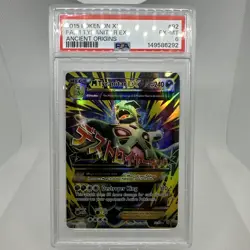 2015 POKEMON XY ANCIENT ORIGINS #92 FULL ART/M TYRANITAR EX PSA 6 - Image 1