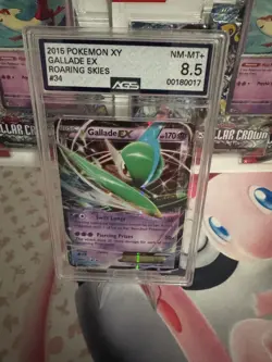 2015 Pokemon Xy Roaring Skies #34 Gallade Ex Roaring Skies AGS 8.5 - Image 1