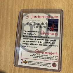 1997 98 UD Tribute MJ Visions Michael Jordan #MJ8 Near Mint Rare Jersey #12 - Image 2