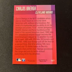 1994 Fleer Carlos Baerga Pro-Visions #4 - Image 2