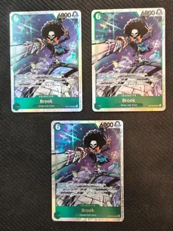 One Piece TCG Brook SR x3 - Adventure on Kami's Island (OP15-EB04) - Image 1