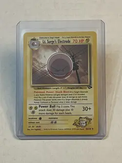 VTG Pokemon TCG Lt. Surge’s Electrode 52/132 Gym Challenge Non-Holo 2000 WOTC NM - Image 1