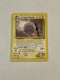 VTG Pokemon TCG Lt. Surge’s Electrode 52/132 Gym Challenge Non-Holo 2000 WOTC NM - Image 3