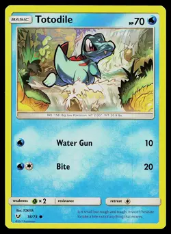 Pokemon Card Shining Legends Totodile 18/73 Common - Image 1